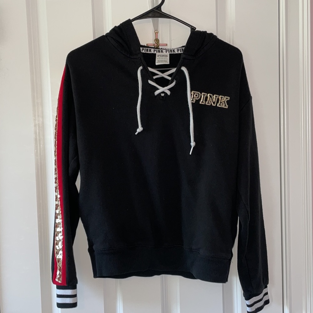 VS PINK Rose Bling Hoodie - XS - Picture 3 of 5